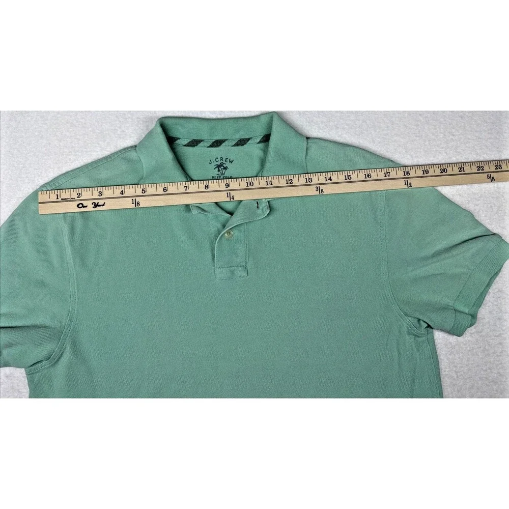 J.Crew Repp Men's Medium Mint Green Cotton Polo Shirt Short Sleeve Classic